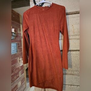 Charlotte Russe soft suede like rust dress or tunic shirt sz. Med EUC!